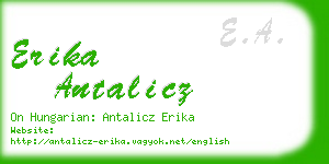 erika antalicz business card